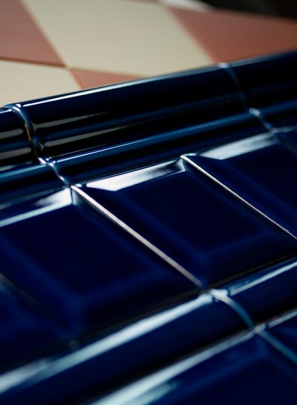 Kakel Victoria Bröstlist 5 x 15 cm Ultramarine Blue Skirting Tile - Perfect for Bathroom & Kitchen Wall Edging Protection