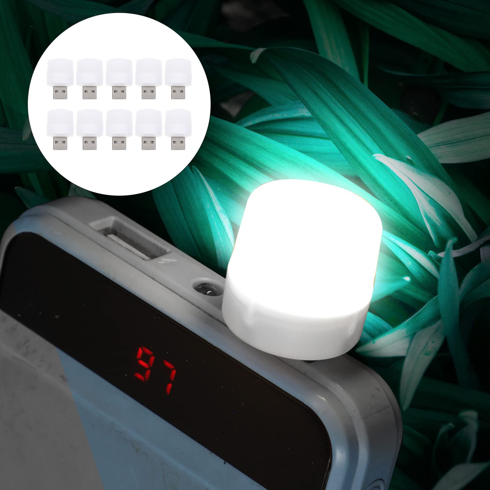 OSALADI 10pcs USB Night Light - Soft Ambient Lighting for Cars, Bedrooms & Home Decor | USB-Powered Mini Atmosphere Lamp for Vehicle Interior, Nighttime Reading & Cozy Mood Lighting