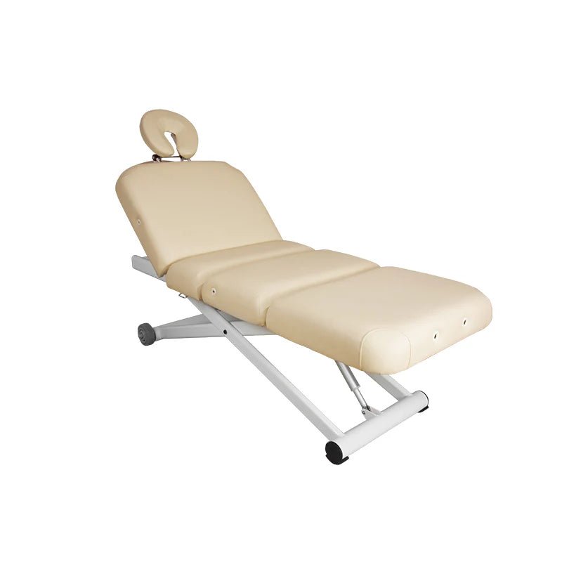 SilverFox 3 Motors 4-Section Professional Electric Massage Table 2274B with Wireless Hand Controller - Cream & Black - Perfect for Chiropractic Clinics, Spa Salons and Home Massage Therapy