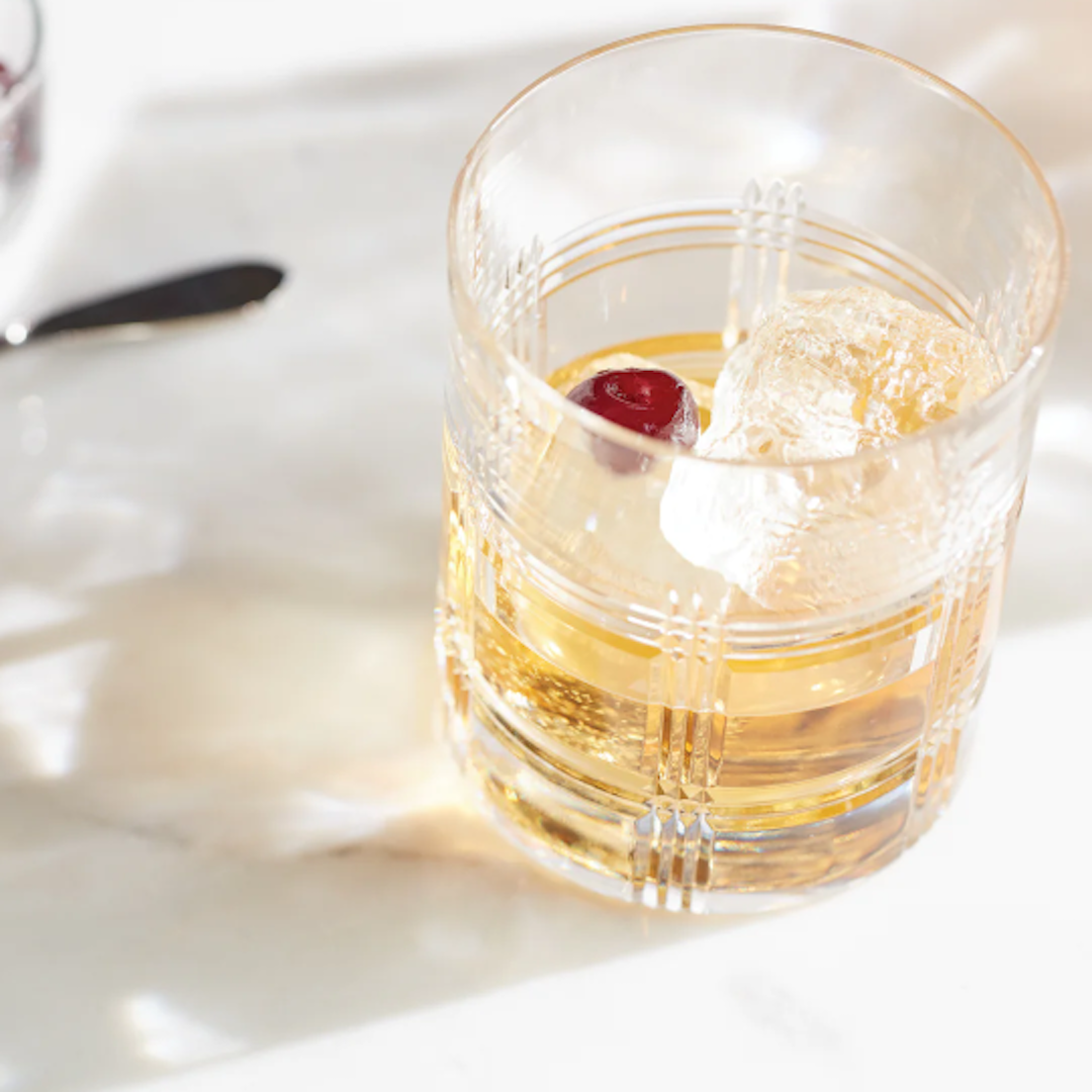 Premium Hudson Double Old Fashioned Whiskey Glasses Set of 4 - Heavy Base Cocktail Glasses for Bourbon, Scotch & Whiskey - Perfect for Home Bars, Parties & Gifts