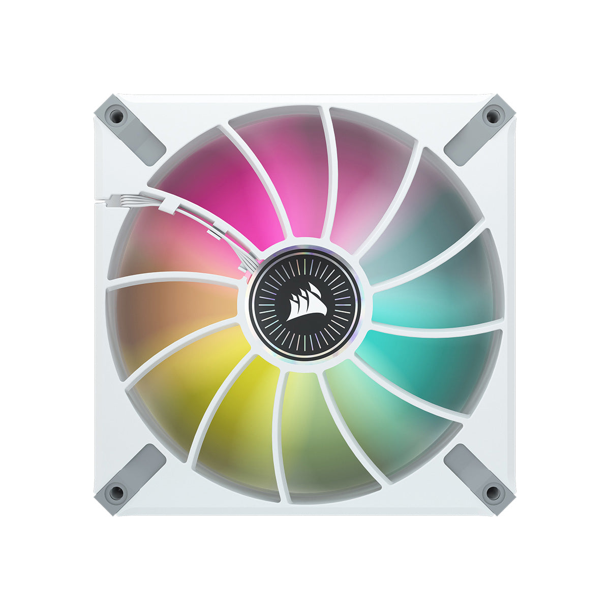 Corsair ML140 RGB ELITE WHITE 140mm Magnetic Levitation RGB Cooling Fan Triple Pack with Lighting Node CORE - High Airflow PC Case Fans for Gaming Rigs, Workstations & Custom PC Builds