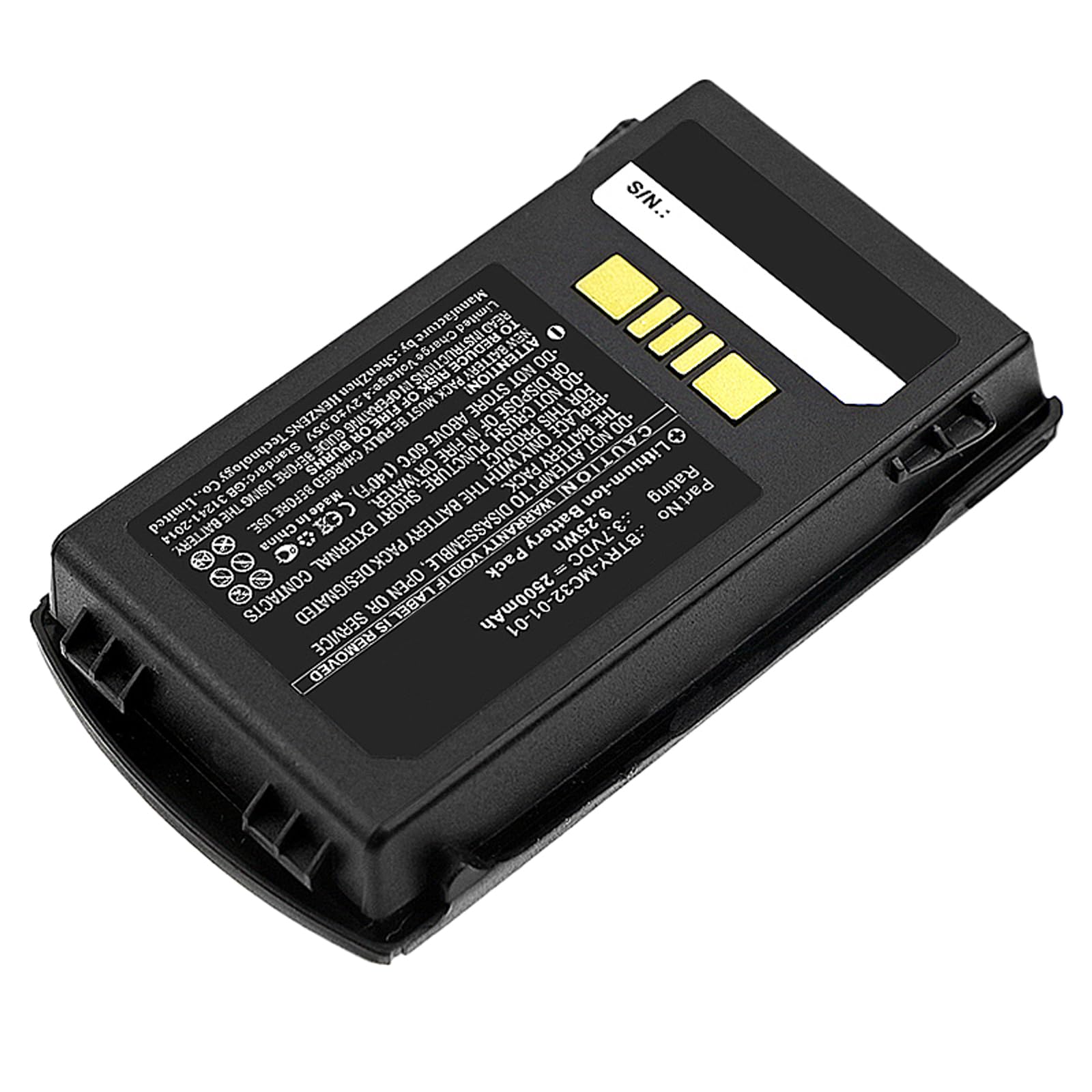 Synergy Digital Barcode Scanner Battery - 2500mAh Li-ion Replacement for Motorola 82-000012-01 & BTRY-MC32-01-01 - High Capacity 3.7V Power Solution for MC32 Scanners - Perfect for Retail, Warehouse & Inventory Management