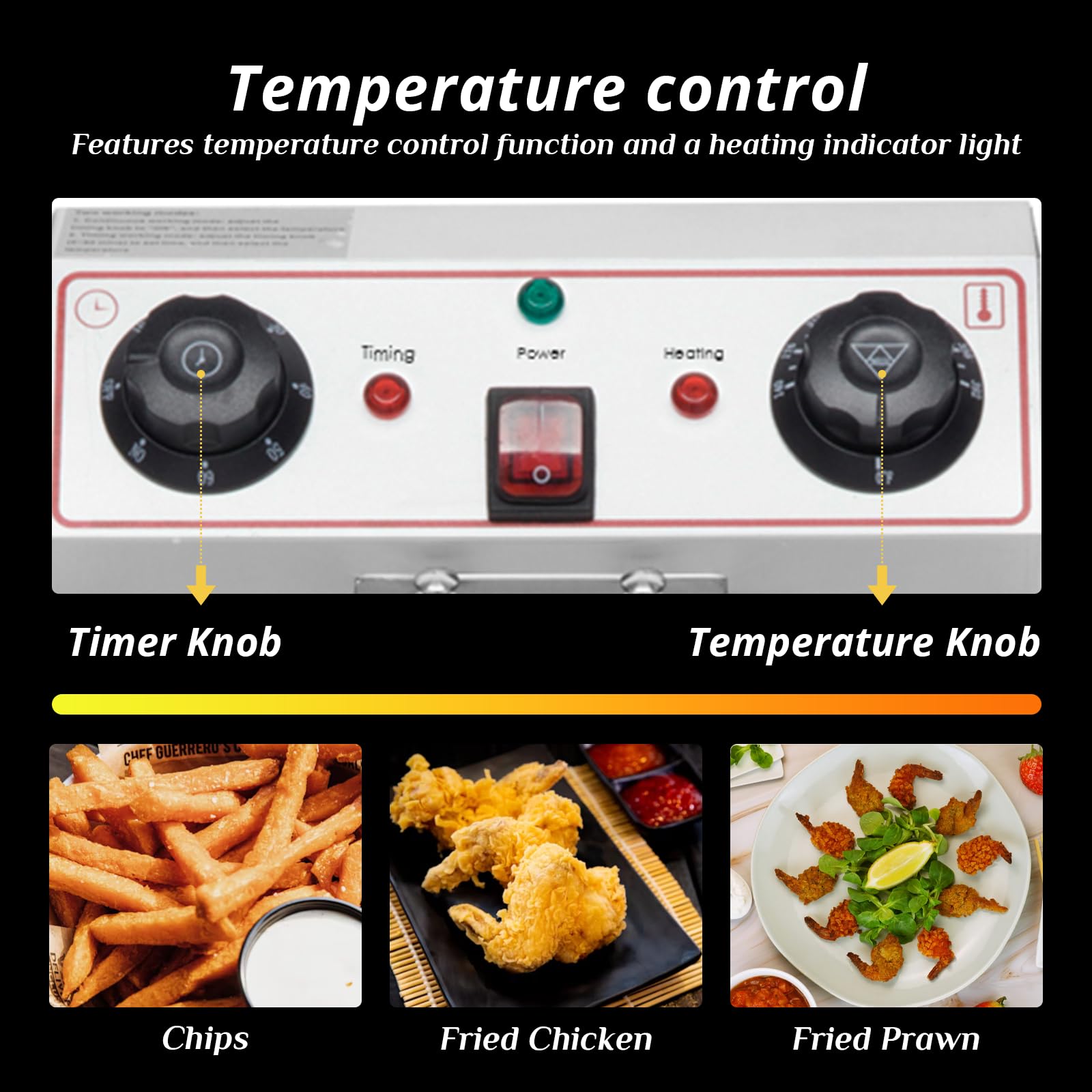Winado 24.9QT Commercial Electric Deep Fryer with Timer & Oil Filtration System - Dual Tank Countertop Fryer with Adjustable Temperature Control, Drain Valve, Baskets & Lids - 3400W 110V for Home, Restaurant & Catering - Perfect for Frying Chicken, Fish, French Fries & Donuts