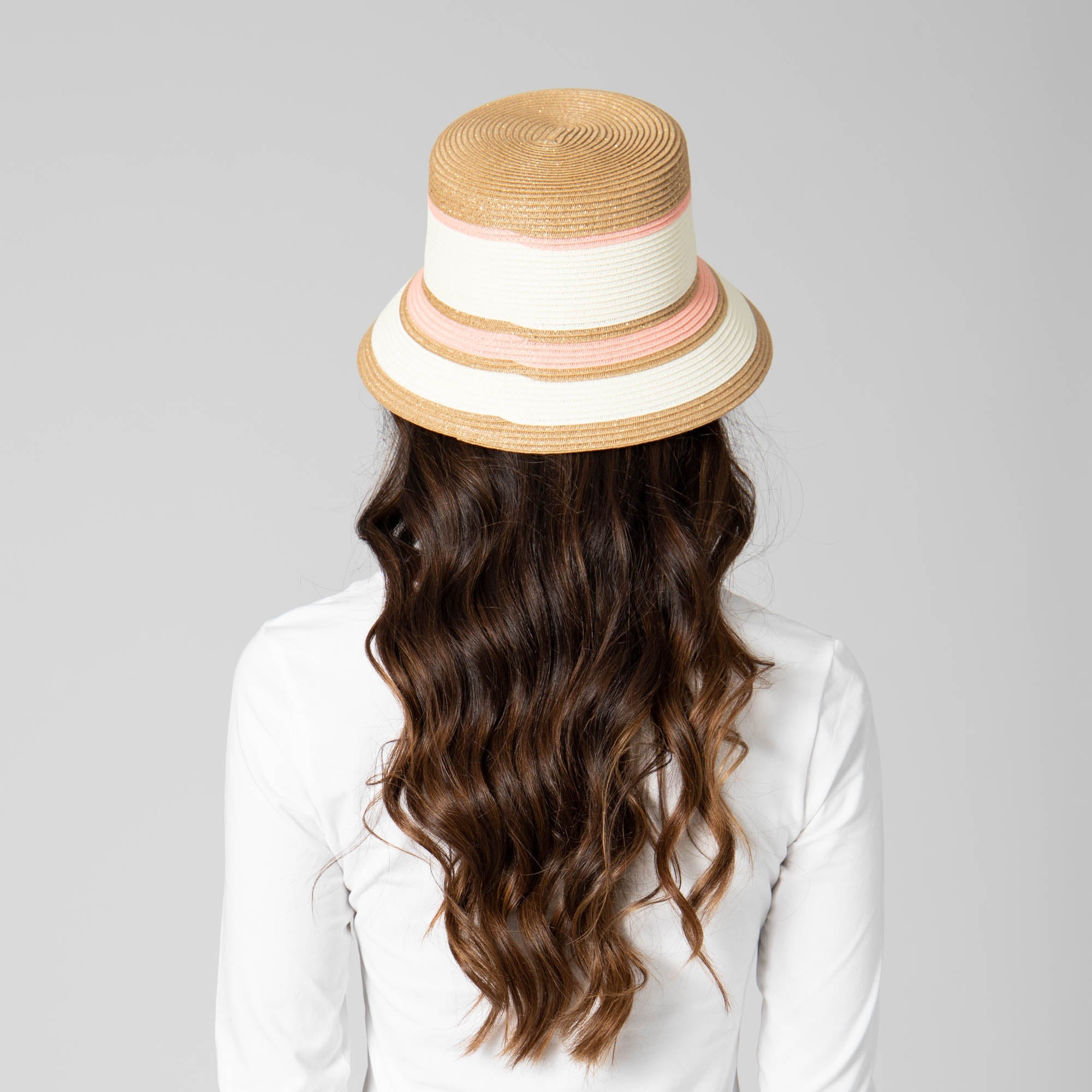 Las Palmas Bucket Hat - Ultrabraid Striped Sun Hat for Men & Women | UV Protection Beach Hat for Outdoor, Travel & Summer Fashion
