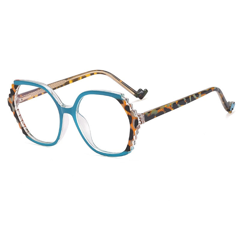 CCspace Women's Full Rim Round TR90 Titanium Eyeglasses Frame - Lightweight & Durable for Work, Reading & Everyday Use (Model 56484)