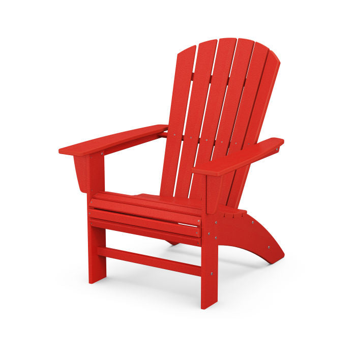 POLYWOOD Nautical Curveback Adirondack Chair - Durable Outdoor Furniture for Patio, Poolside & Beach - Weather-Resistant Plastic Adirondack Chair for Garden, Deck & Backyard Relaxation