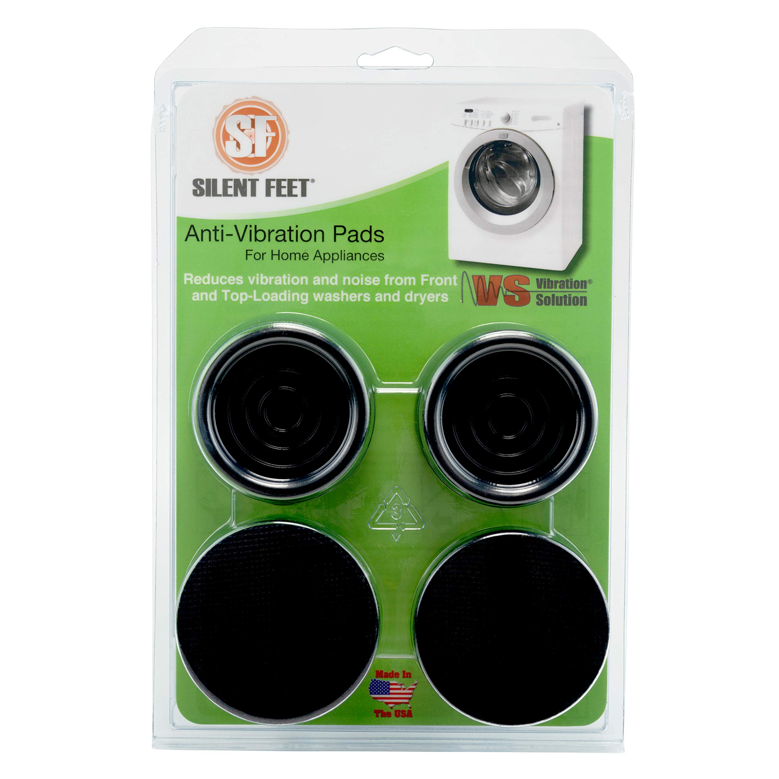 Silent Feet - Anti-Vibration Pads for Washing Machines & Dryers | Reduce Noise & Prevent Floor Damage | Perfect for Apartments, Laundry Rooms & Home Use