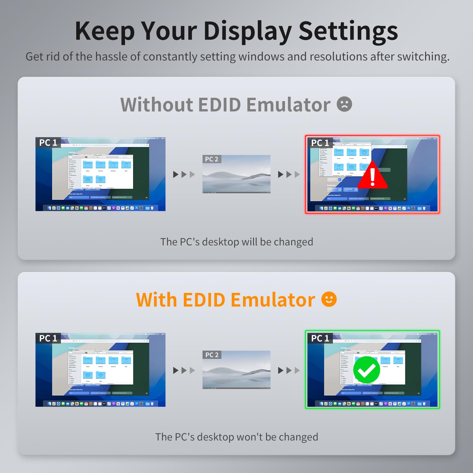 TESmart 4 Port HDMI KVM Switch - UHD 4K 30Hz with EDID, Hotkey & Button Switching | USB 2.0 Hub & Audio Out | PC Switcher for 4 Computers Sharing 1 Monitor, Keyboard & Mouse | Includes Cables | Perfect for Home Office, Gaming & Multi-Device Workstations