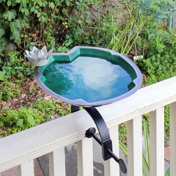 Lilypad Birdbath - Decorative Garden Bird Bath with Natural Leaf Design for Outdoor Bird Watching & Garden Decor