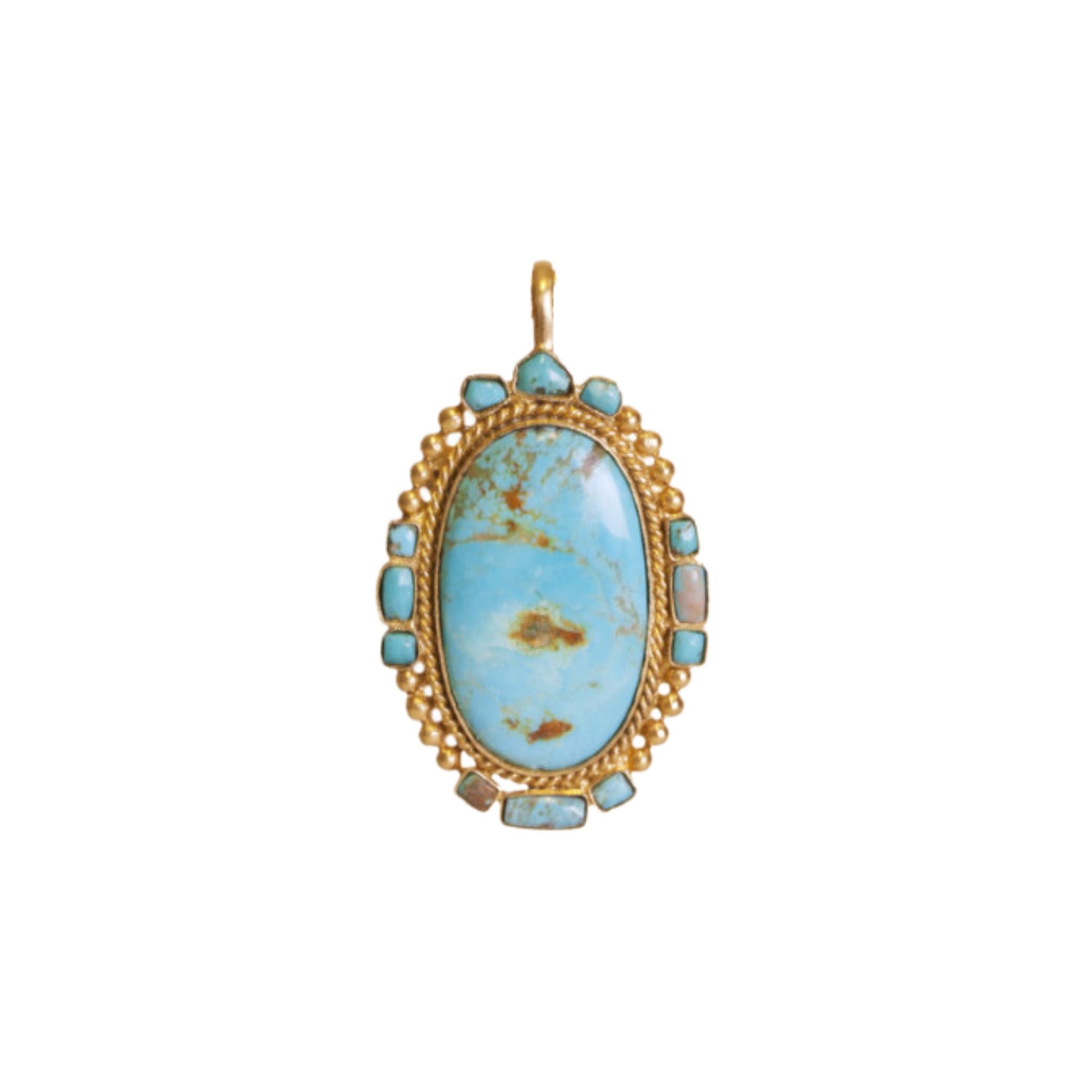 Southwestern Style Turquoise Pendant Necklace - Handmade Native American Jewelry for Women - Perfect for Boho Fashion, Festivals & Gift Giving