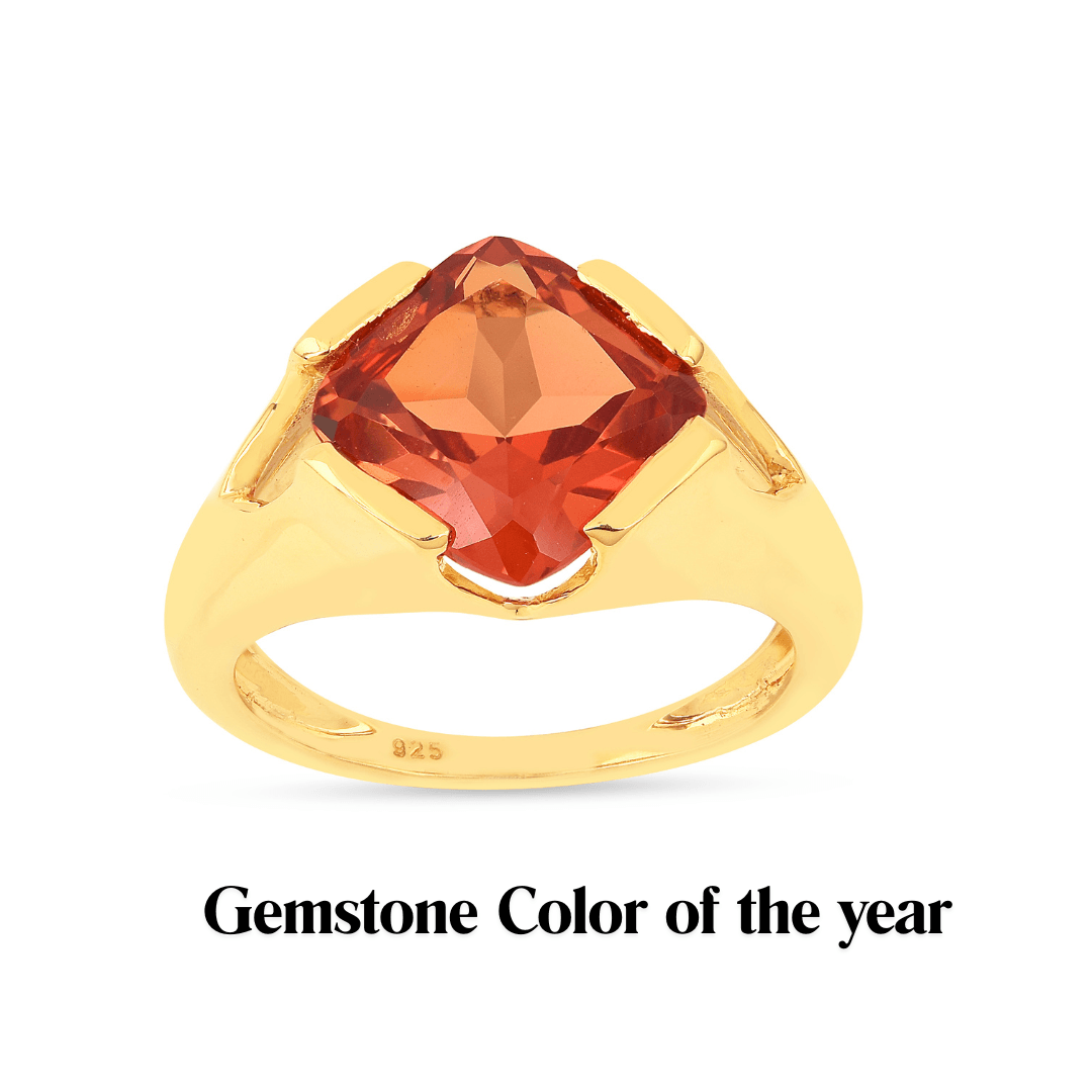 Peach Sapphire Cushion Cut Ring for Women - Elegant Gemstone Jewelry for Engagement, Wedding & Special Occasions