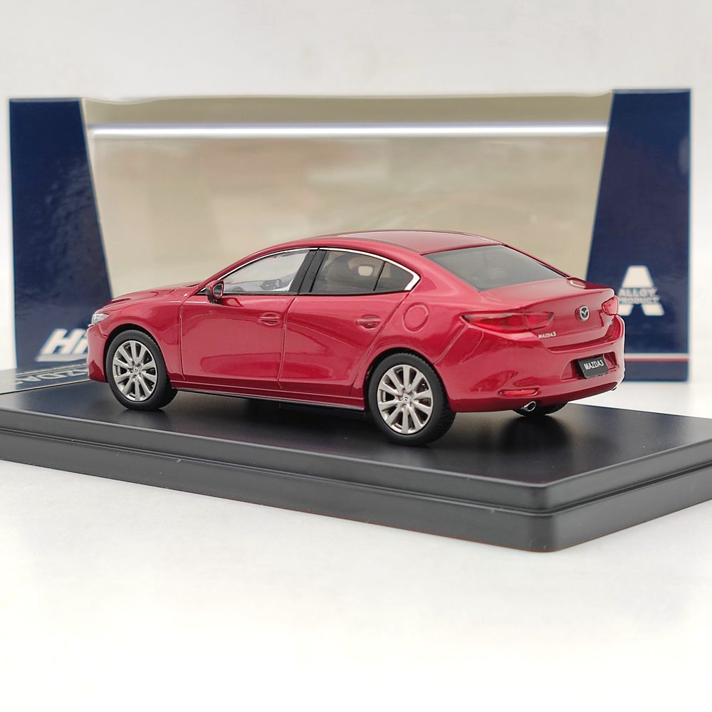 1/43 Scale MAZDA 3 SEDAN 2019 Red Diecast Model Car - Hi Story HS259RE Collectible Toy for Adults & Kids - Perfect for Display, Gifts, and Car Enthusiast Collections