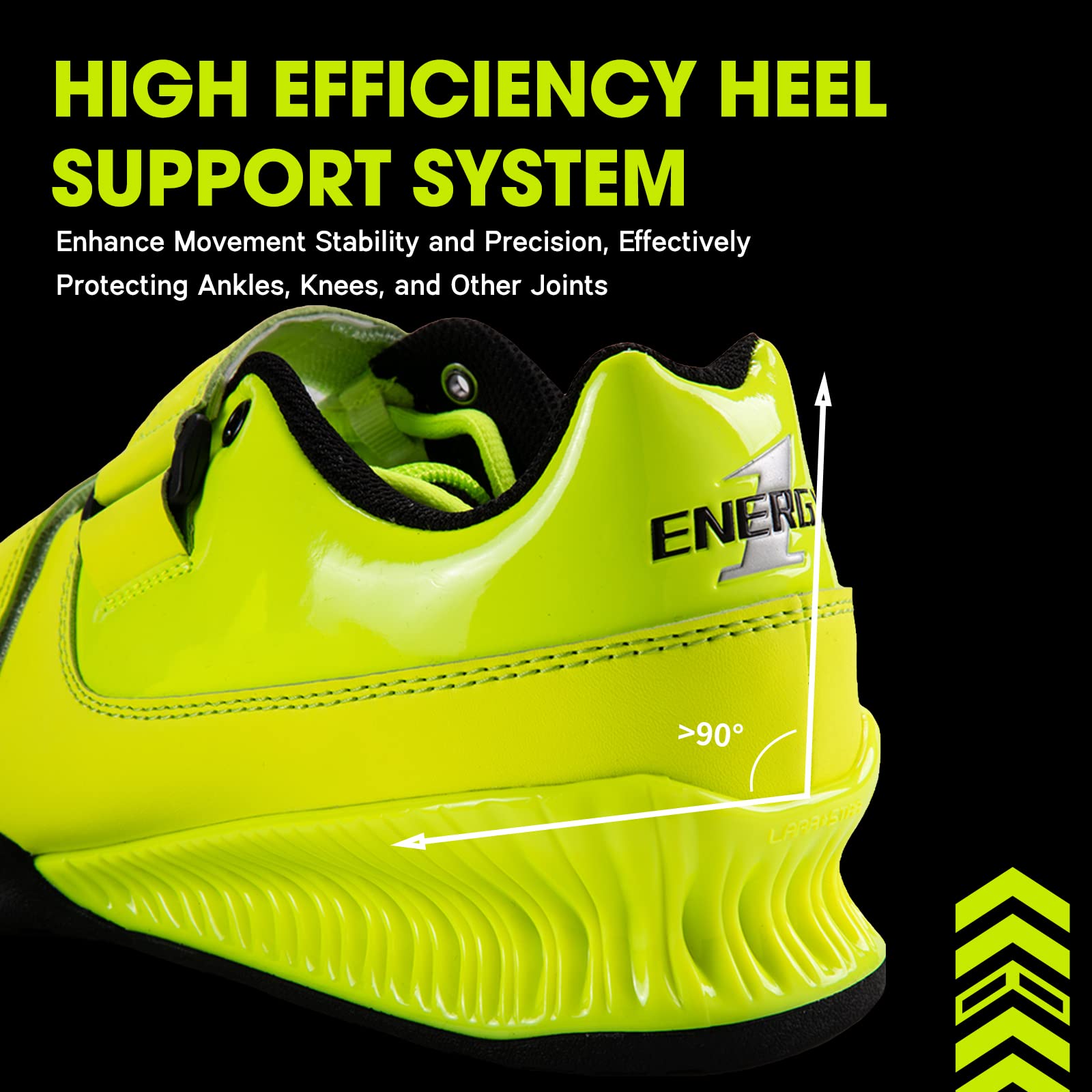 Kcross Deadlift & Squat Shoes for Men & Women - Powerlifting Weightlifting Shoes for Hard Pulling, Weight Training & CrossFit - Ideal for Gym, Powerlifting & Strength Training