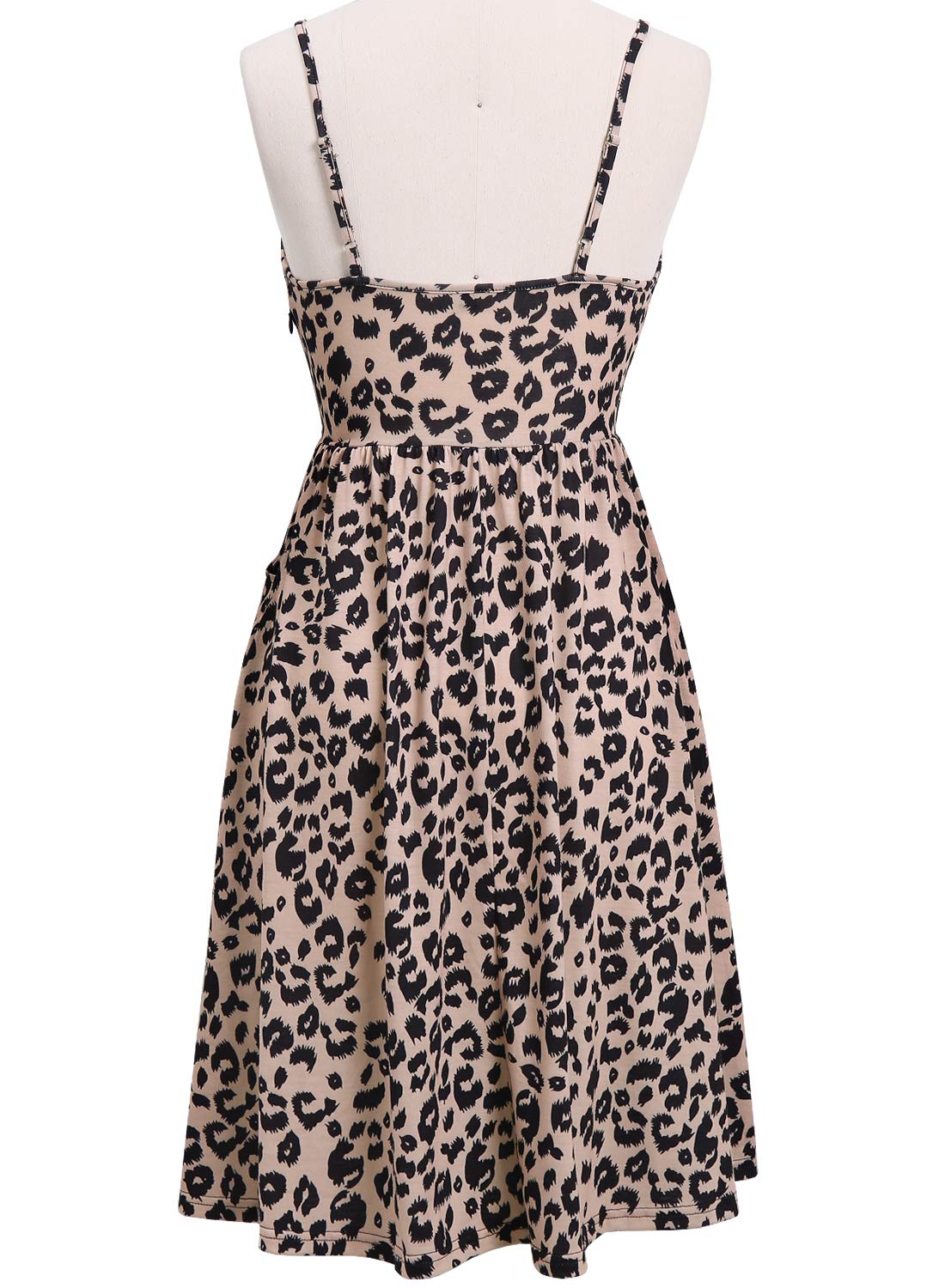 YATHON Women's Sleeveless Cotton A-Line Sundress with Spaghetti Straps & Pockets - Perfect for Summer Beach Vacations, Casual Outings & Date Nights