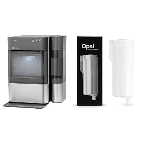 GE Profile Opal 2.0 Countertop Nugget Ice Maker with Side Tank & WiFi - Smart Home Kitchen Appliance with 4 Filters & Stainless Steel Design | Perfect for Cocktails, Sodas & Home Entertaining