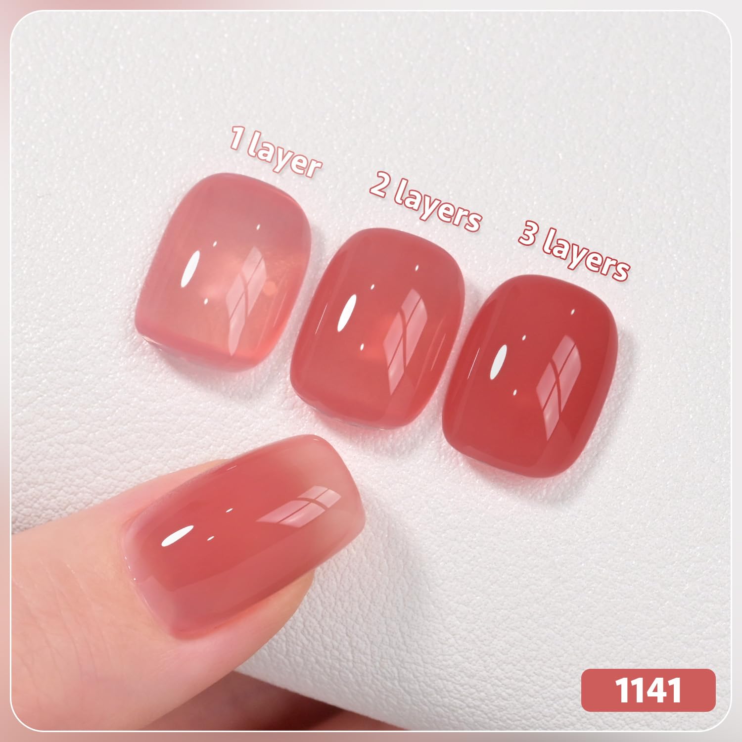 GAOY Jelly Burgundy Gel Nail Polish Set - 6 Transparent Colors (Red, Pink, Brown, Nude) | Soak Off UV Light Cure Gel Polish Kit for Salon & DIY Nail Art at Home | Perfect for Manicures, Pedicures & Special Occasions