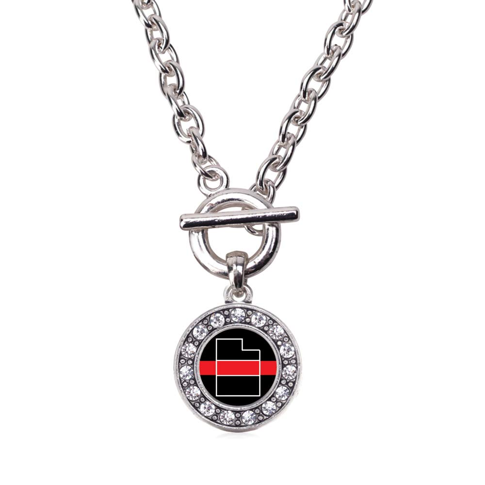 Inspired Silver - 18 Inch Sterling Silver Circle Charm Necklace with Cubic Zirconia, Dainty Layering Jewelry for Women, Perfect for Everyday Wear & Special Occasions