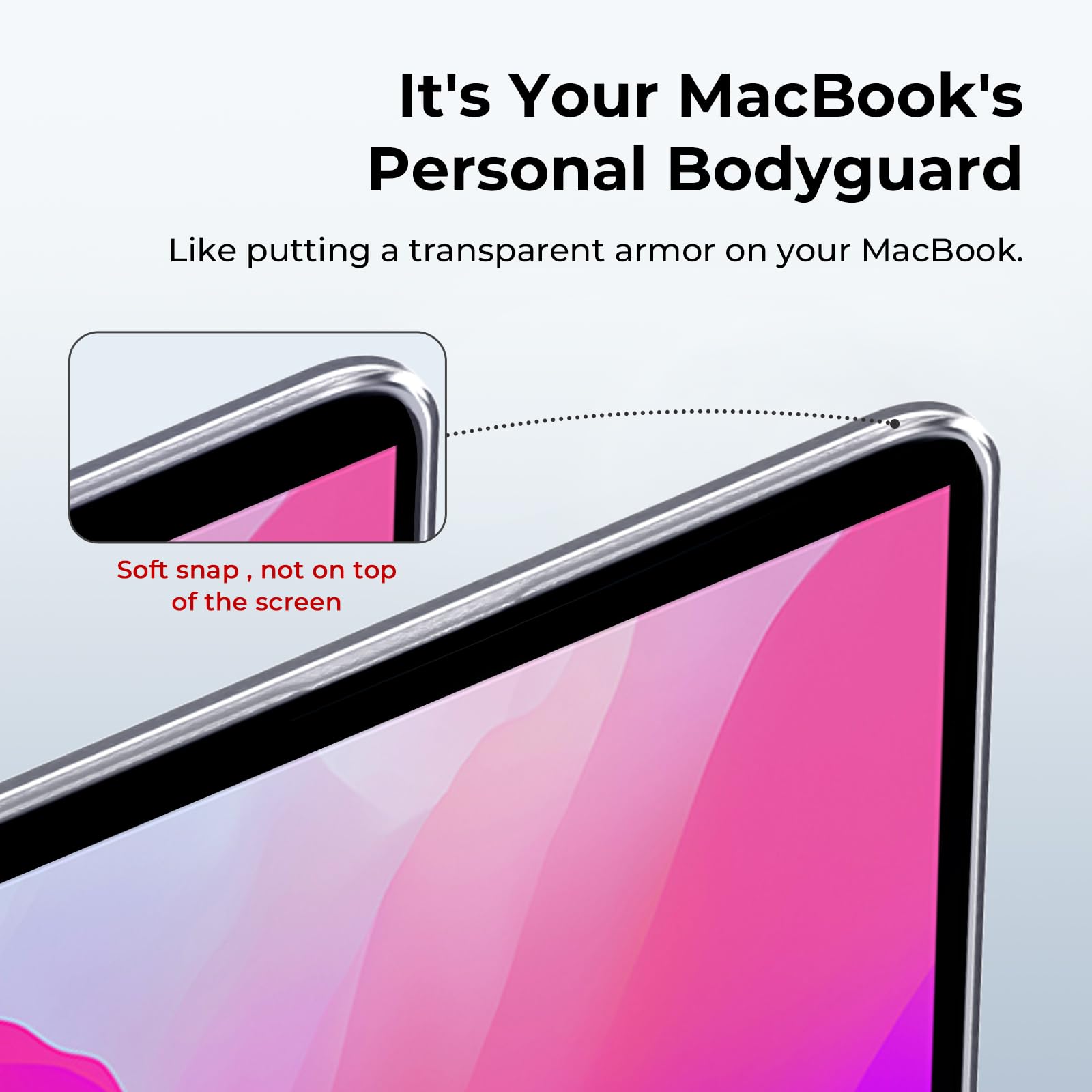 EooCoo Durable Hard Case for MacBook Air 13 inch (M1 Chip 2021-2018 & Retina Display Models) - Includes Clear Plastic Protective Cover, Transparent Keyboard Protector & Anti-Glare Screen Protector | Perfect for Travel, Office & School Use
