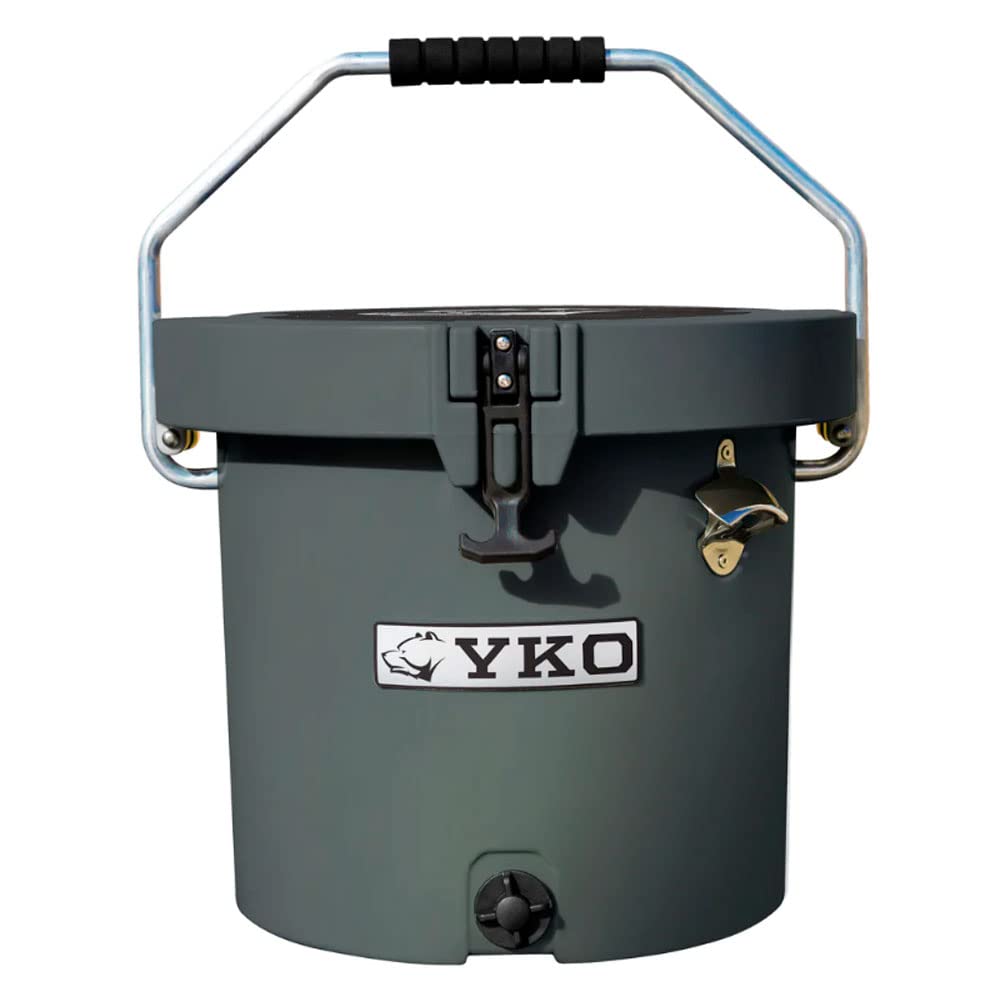 Yukon Outfitters 20-Quart Insulated Cooler Bucket with Molded Seat - Perfect for Fishing, Hunting, Hiking & Outdoor Adventures | Portable Cooler for Camping, Tailgating & Beach Trips