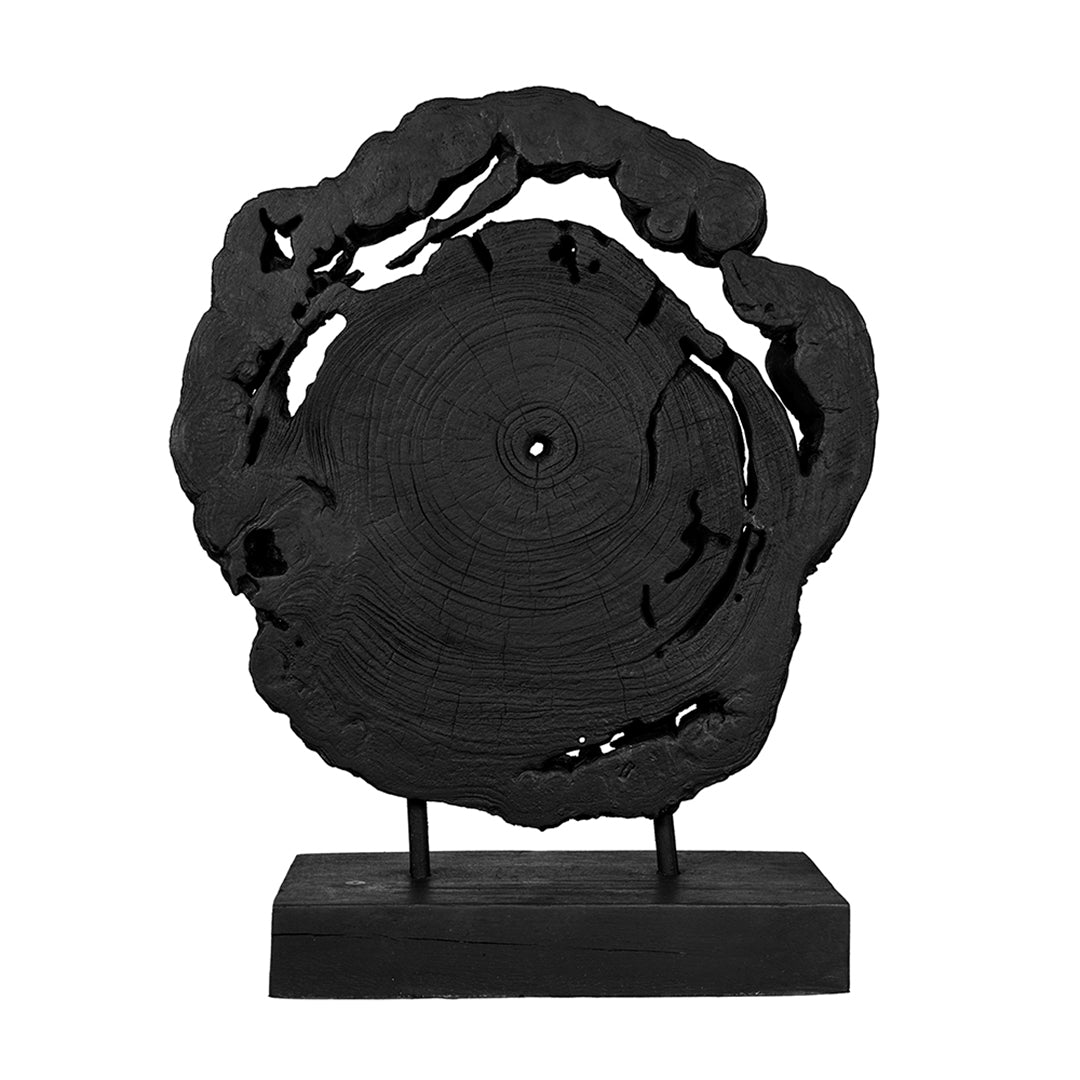 Handcrafted Black Teak Wood Sculpture - Elegant Home Decor, Office Display & Gift Idea for Art Lovers