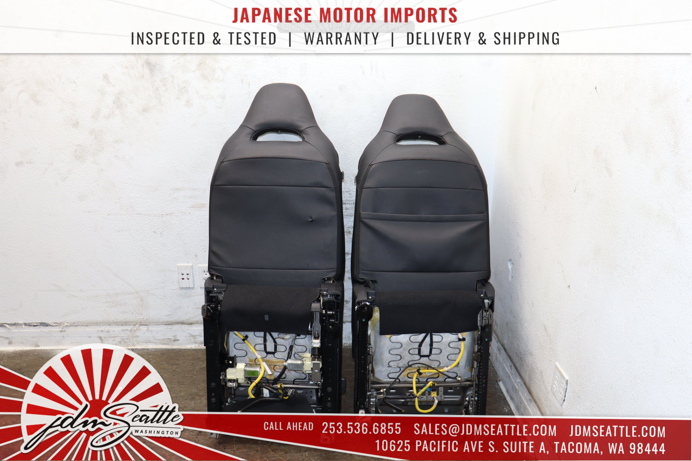 JDM 08-14 Subaru WRX STI OEM Version 10 Seats - Genuine STI Sedan Replacement - Perfect for Racing & Car Enthusiasts