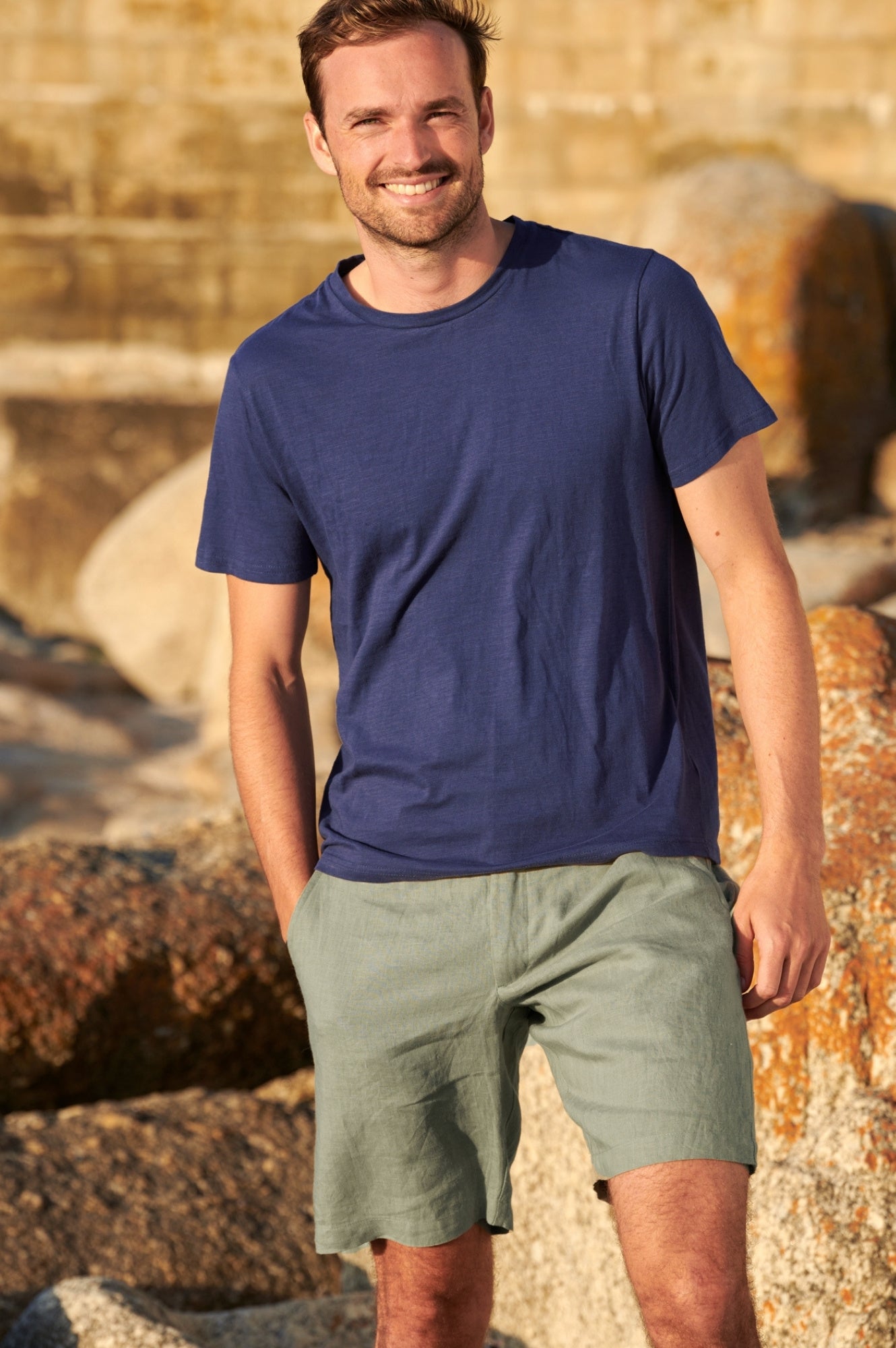 Premium Men's Navy Crew Neck T-Shirt - Soft Cotton Casual Tee for Everyday Wear | Gym, Work, Weekend Outfits