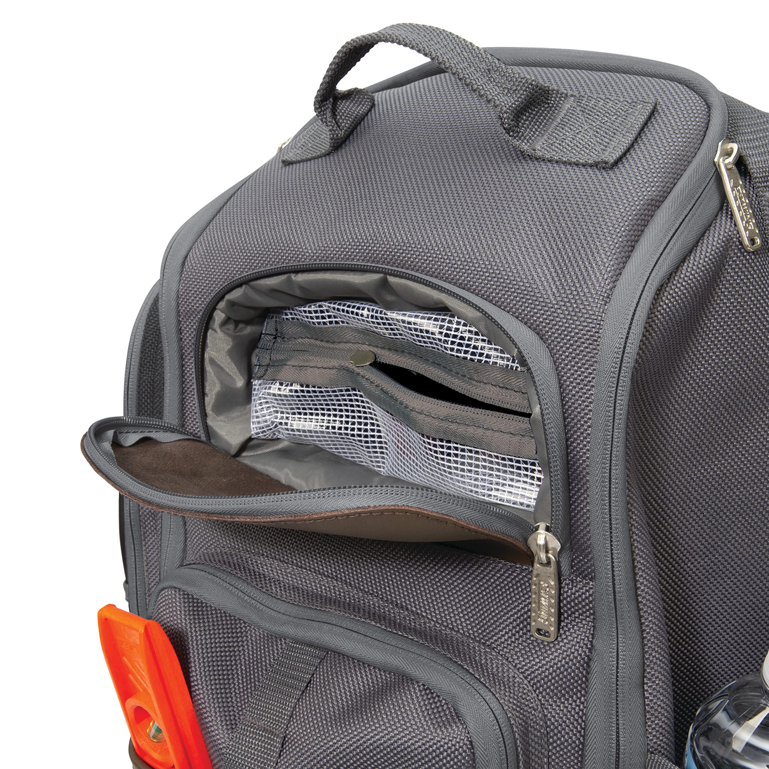 Estwing 94759 20-Inch Durable Hard Bottom Tool Backpack for Construction Workers & Electricians - Heavy Duty Storage for Hammers, Wrenches & Power Tools