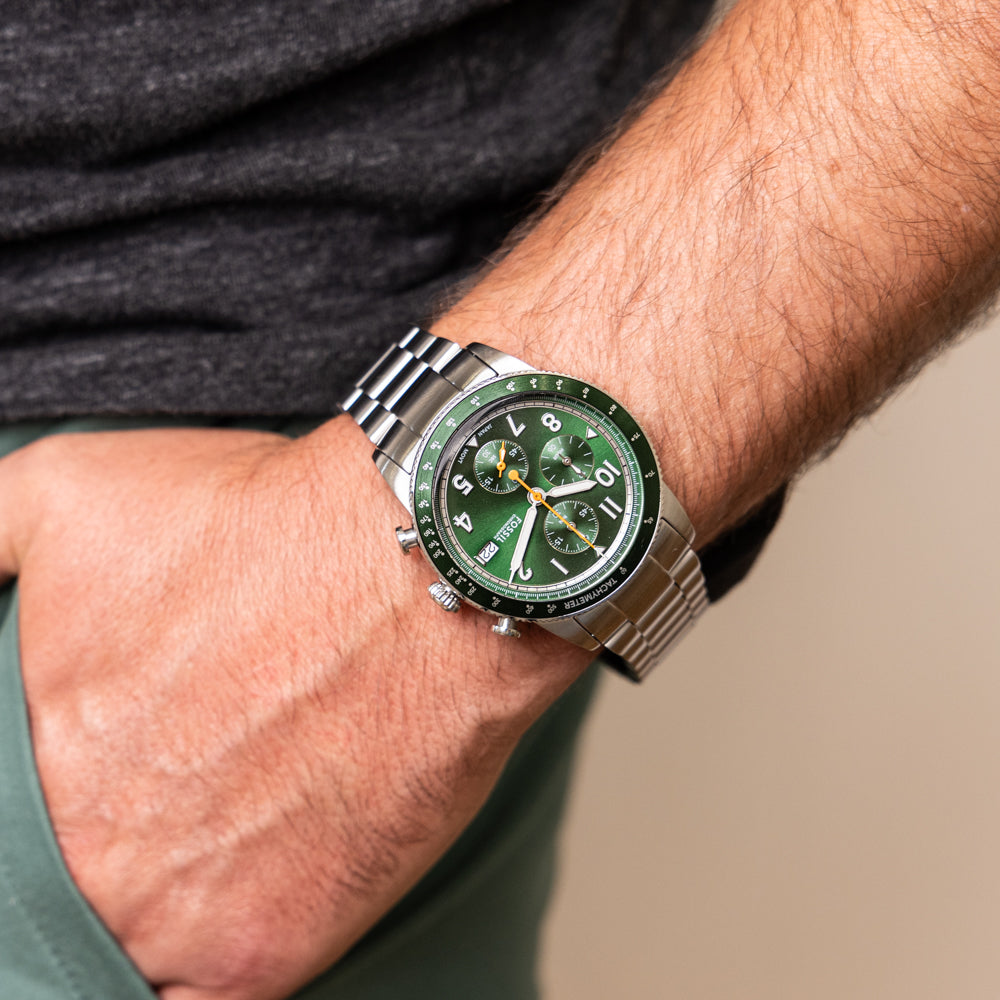 Fossil Sport Tourer FS6048 Chronograph Watch for Men - Waterproof Stainless Steel Casual Dress Watch - Perfect for Business, Outdoor & Everyday Wear
