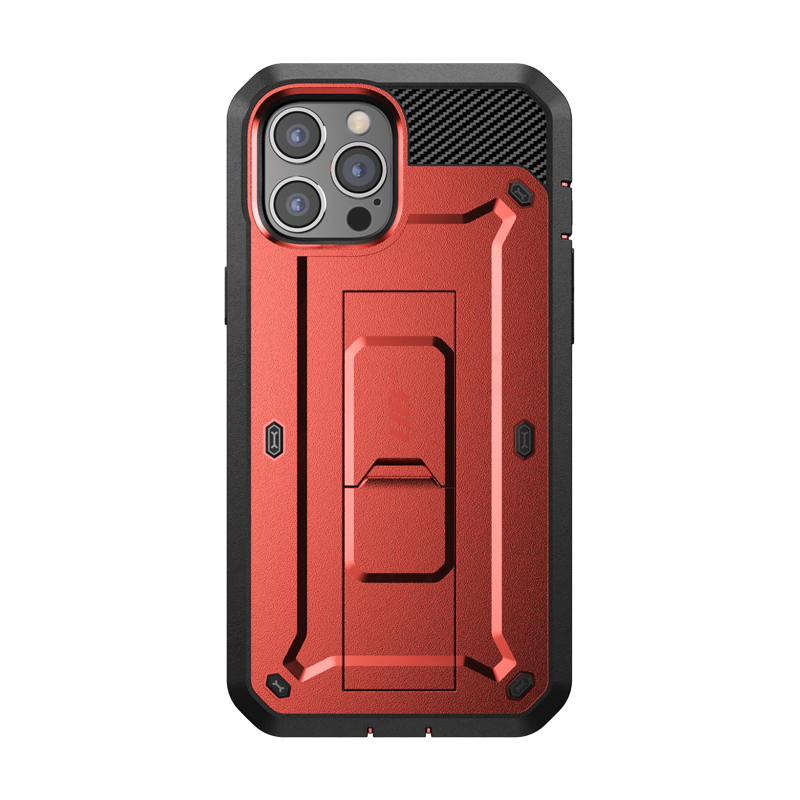 iPhone 12 Pro Max 6.7 Inch Unicorn Beetle Pro Rugged Case - Shockproof, Military-Grade Protection, Metallic Red - Perfect for Outdoor Adventures, Construction Work & Extreme Sports