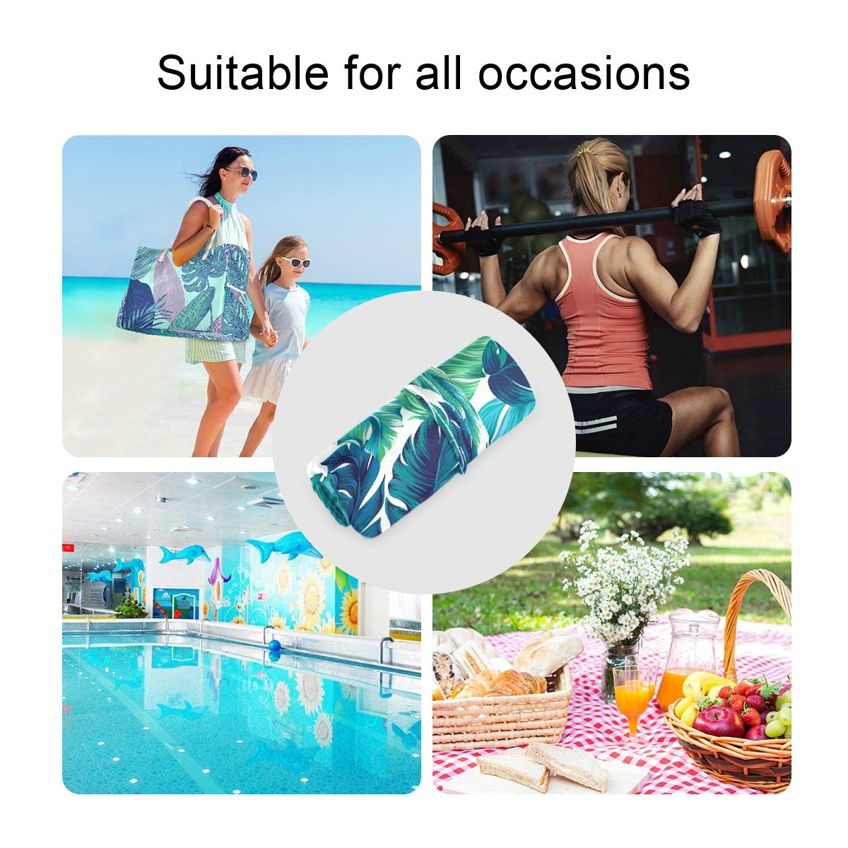 Blueangle Waterproof Wet Dry Bag for Swimsuits, Diapers & Travel - 2 Pack Reusable Water Resistant Storage Bags for Beach, Pool, Gym & Baby Essentials - Perfect for Wet Clothes, Toiletries & Swim Gear