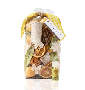 Andaluca Lemon Zest & Thyme Potpourri Sachets - Natural Home Fragrance for Closets, Drawers & Gifts | Aromatherapy Essential Oil Infused Herbal Blend