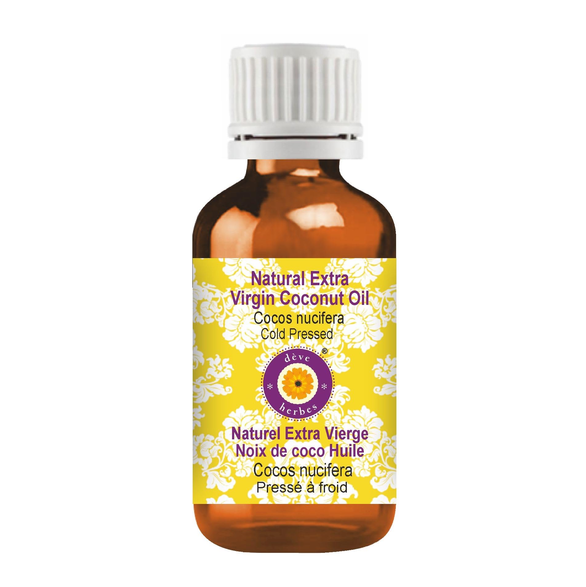 Organic Extra Virgin Coconut Oil - 100ml Pure Cold-Pressed Coconut Oil with Glass Dropper for Hair, Skin & Cooking | Natural Moisturizer & Healthy Cooking Oil