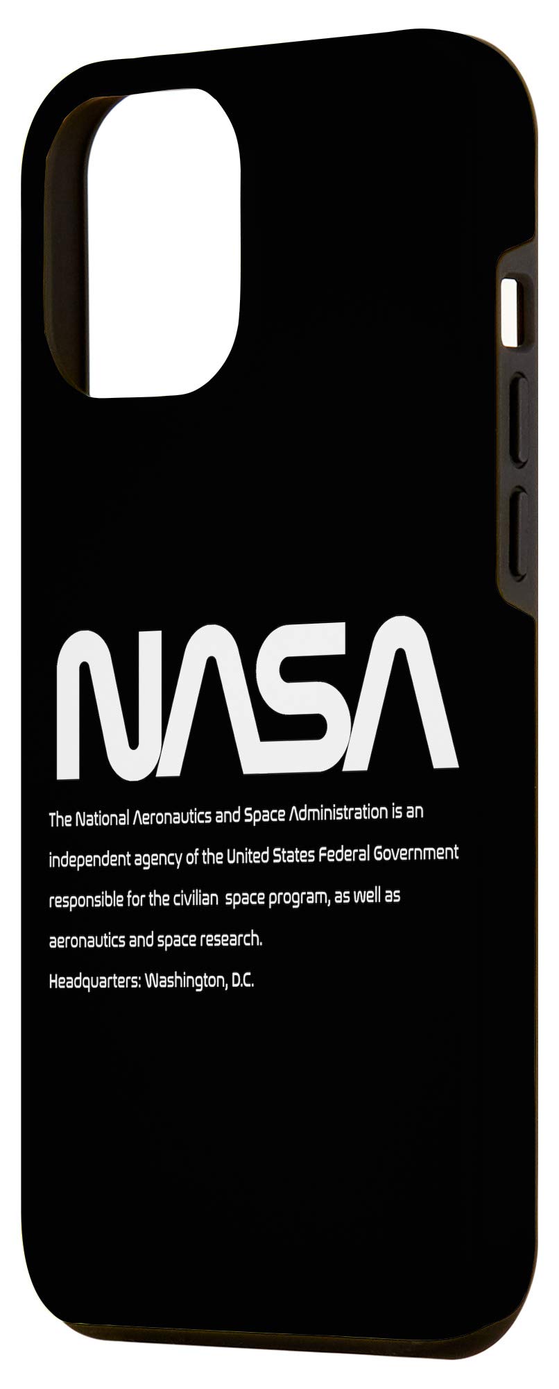 iPhone 12 Pro Max NASA Worm Logo Case - Officially Licensed NASA Text Design Protective Cover for Smartphones | Perfect for Space Enthusiasts & Tech Lovers