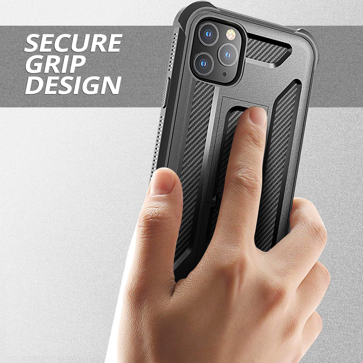 Dexnor Heavy Duty Shockproof Rugged Case for iPhone 11 Pro Max with Screen Protector - Full Body Bumper Cover with Kickstand | Perfect for Outdoor Activities, Work & Travel Protection