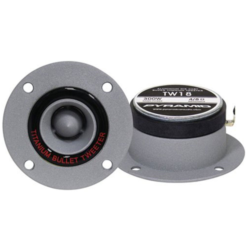 Pyramid TW18 3.25 Inch Bullet Horn Tweeter - High Performance Car Audio Speaker for Clear Vocals & Crisp Highs | Perfect for Car Stereo Upgrades & Home Theater Systems