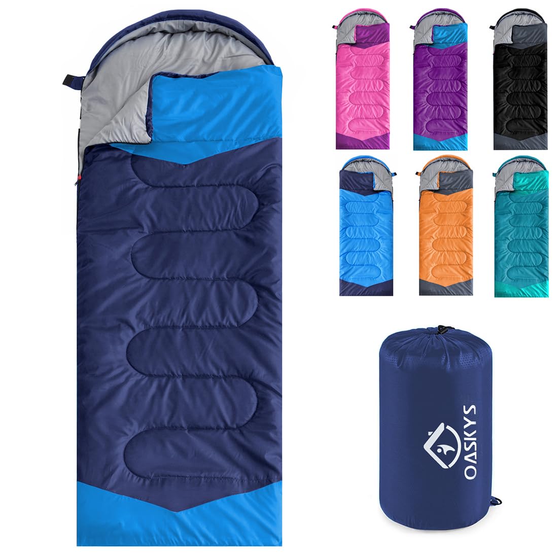 Ultra-Lightweight 3-Season Waterproof Sleeping Bag for Camping - Warm & Cool Weather Comfort for Adults & Kids - Perfect for Hiking, Backpacking, Travel & Outdoor Adventures