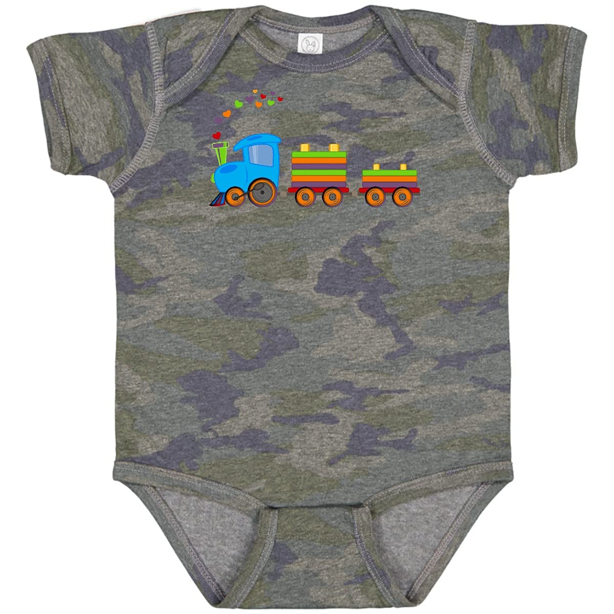 Inktastic Colorful Toy Train Baby Bodysuit - Soft Cotton Onesie for Infants & Toddlers - Perfect for Playtime, Daycare & Family Photos