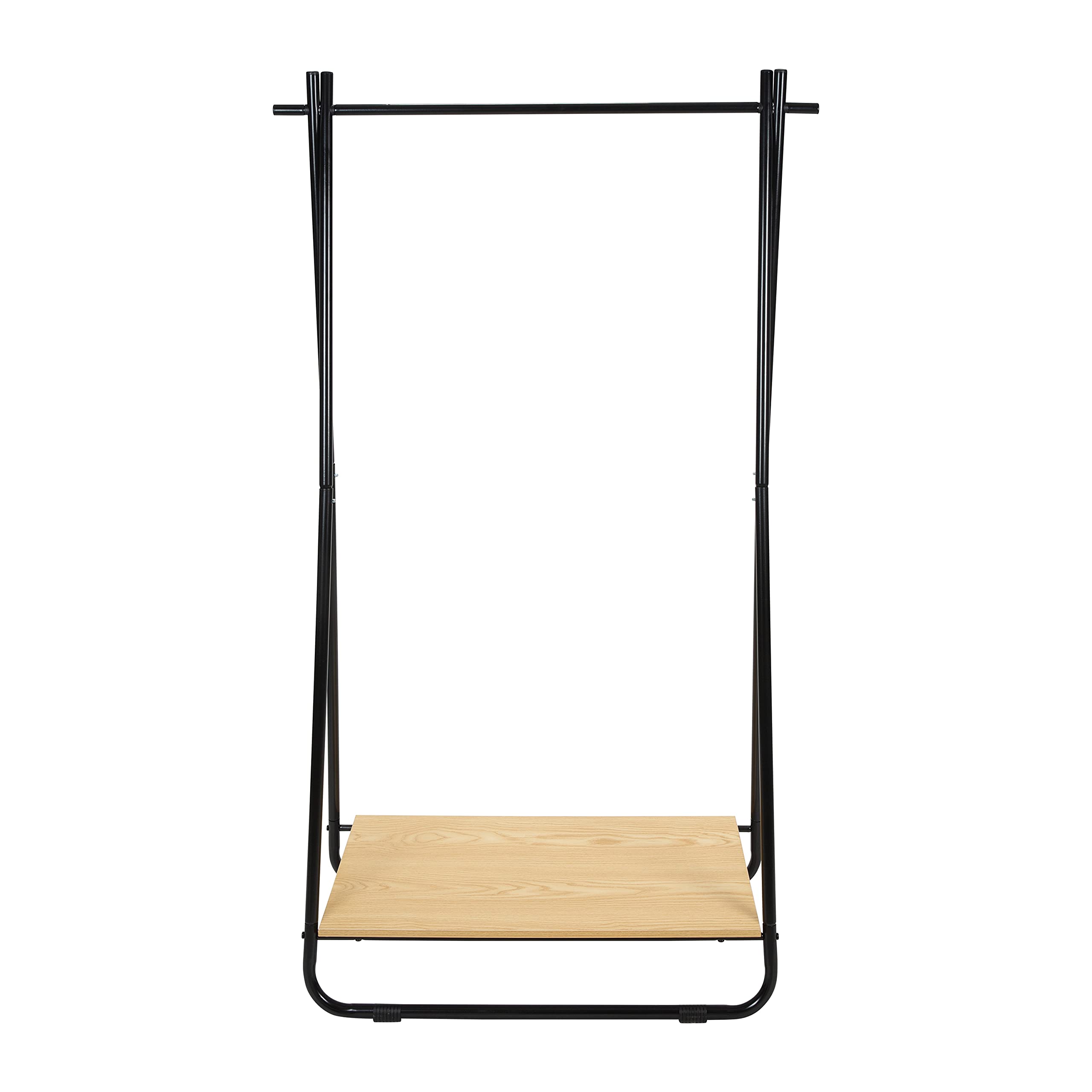 Space Saving Freestanding Garment Rack with Shelf - 35.63