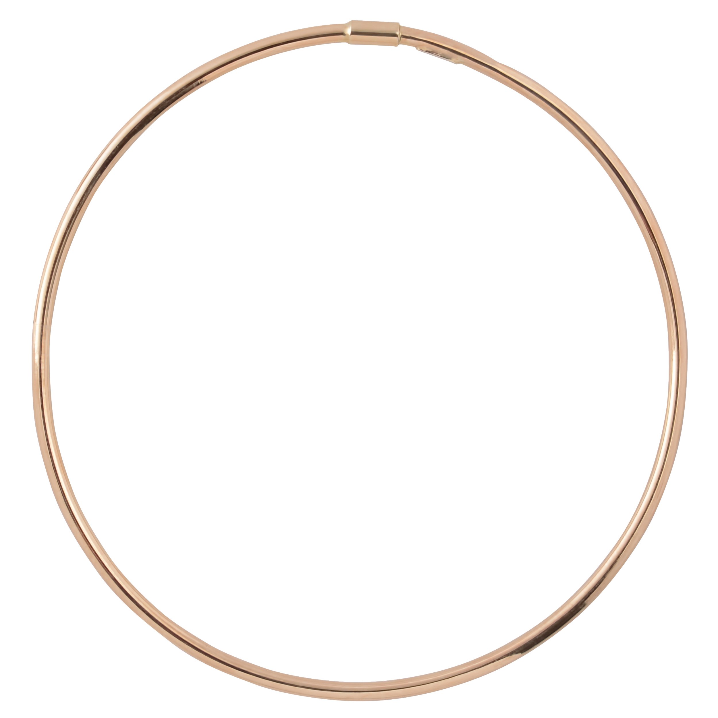 14K Gold 2mm High Polish Slip-On Bangle Bracelet - Yellow, White & Rose Gold Options | Elegant Minimalist Jewelry for Women | Perfect for Daily Wear, Office & Special Occasions