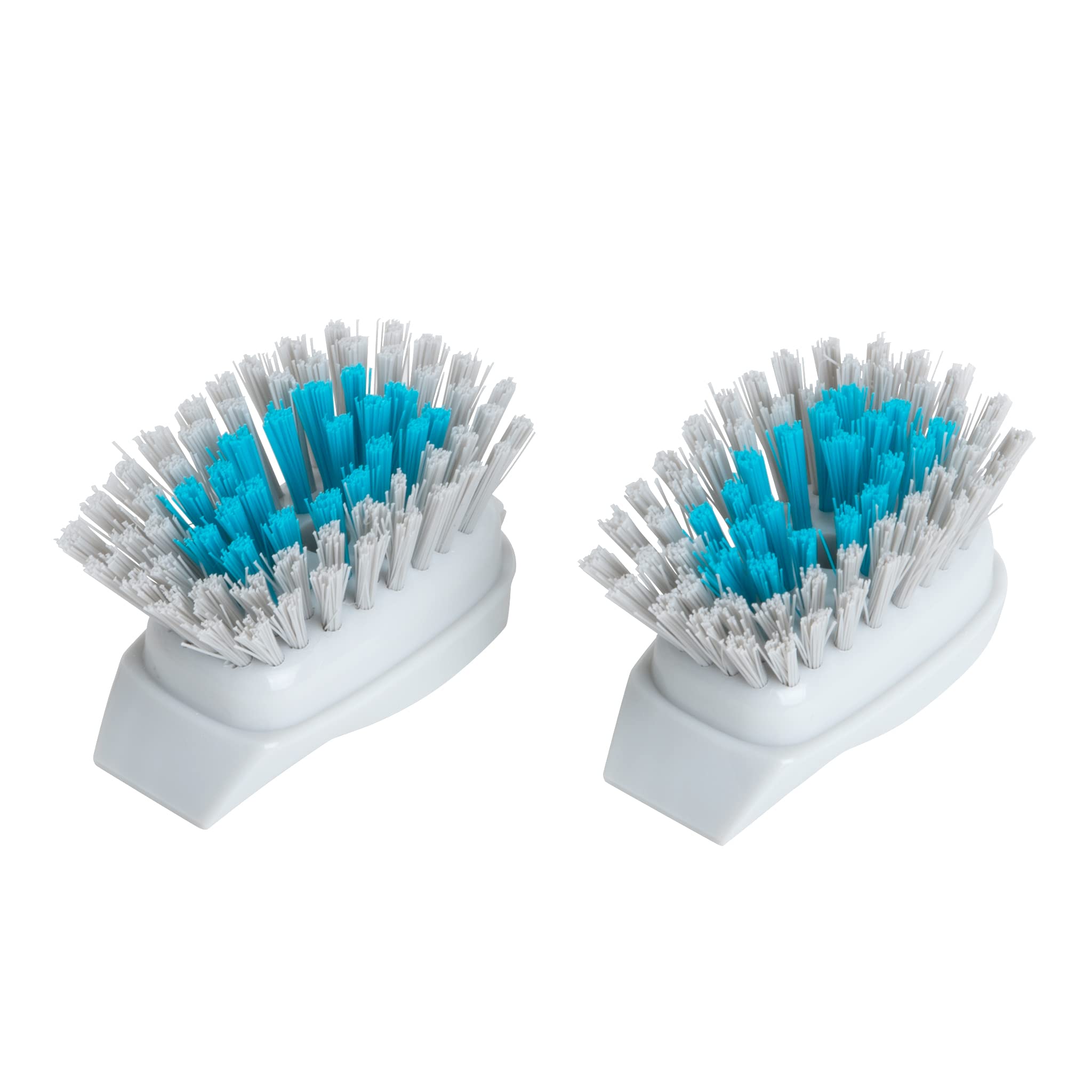 Non-Scratch Soap Dispensing Dish Brush Head - 2 Pack with Scraper for Pots & Pans Cleaning