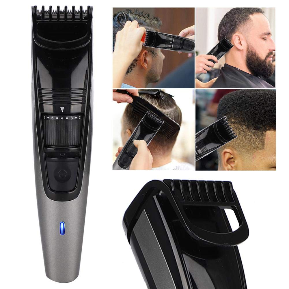 Professional Electric Hair Clipper & Beard Trimmer Kit for Men - SK-539 USB Rechargeable Cordless Hair Cutting Machine with Adjustable Combs, Black - Perfect for Home Barbering & Travel Grooming