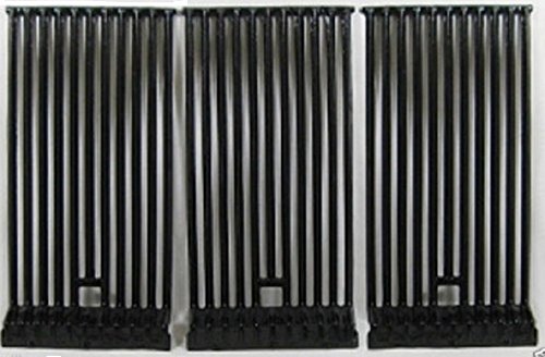 Broilmaster D3 P3 H3 Series Compatible Cast Iron Porcelain Coated Cooking Grates Set - Replacement Grill Grates for Outdoor BBQ, Camping & Backyard Cooking