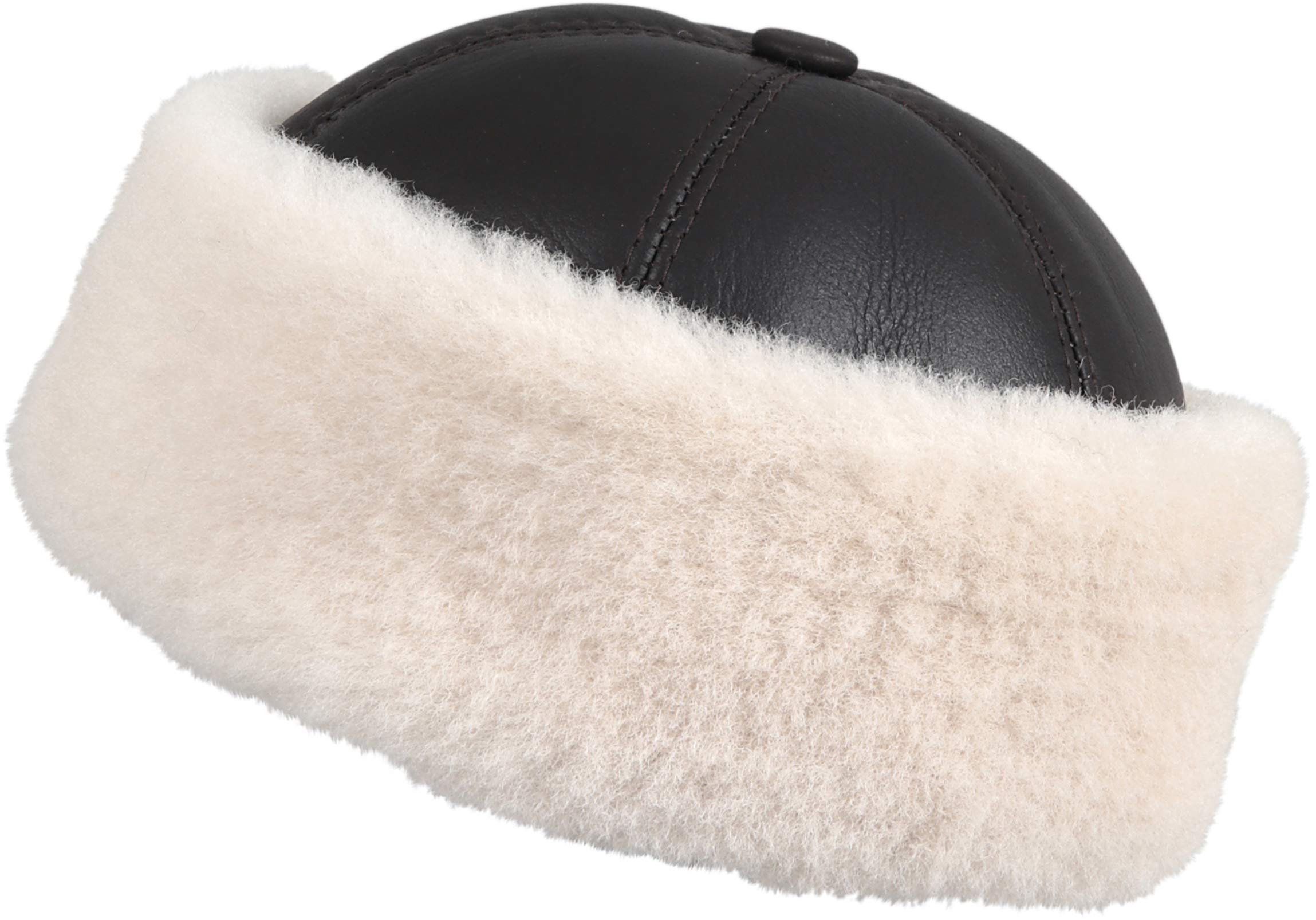 Unisex Shearling Sheepskin Winter Fur Beanie Hat - Warm & Cozy for Men & Women - Perfect for Skiing, Snowboarding & Outdoor Activities
