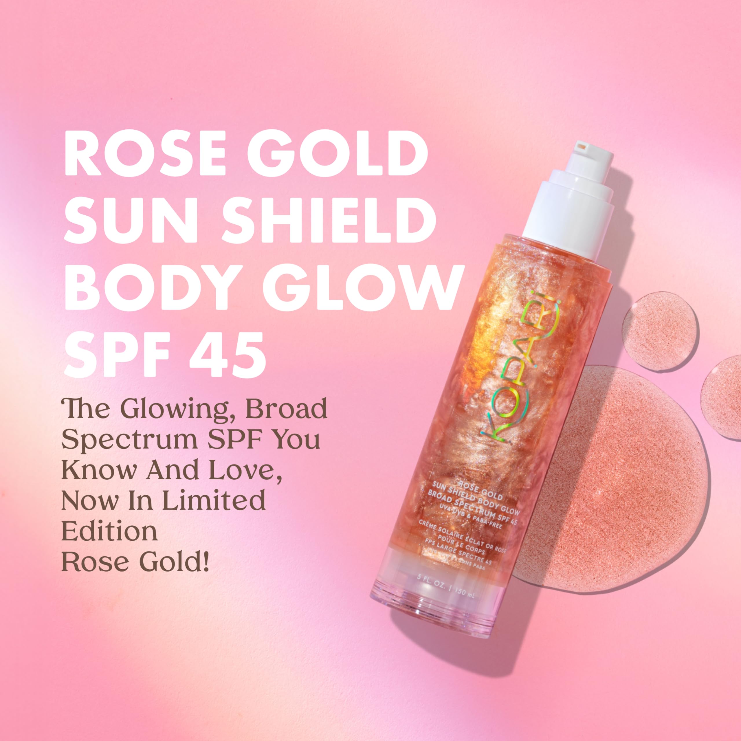 Sun Shield SPF 50 Sunscreen Bundle with On-the-Glow Gold & Rose Gold Shimmer - Perfect for Beach Days, Pool Parties & Summer Glow Makeup