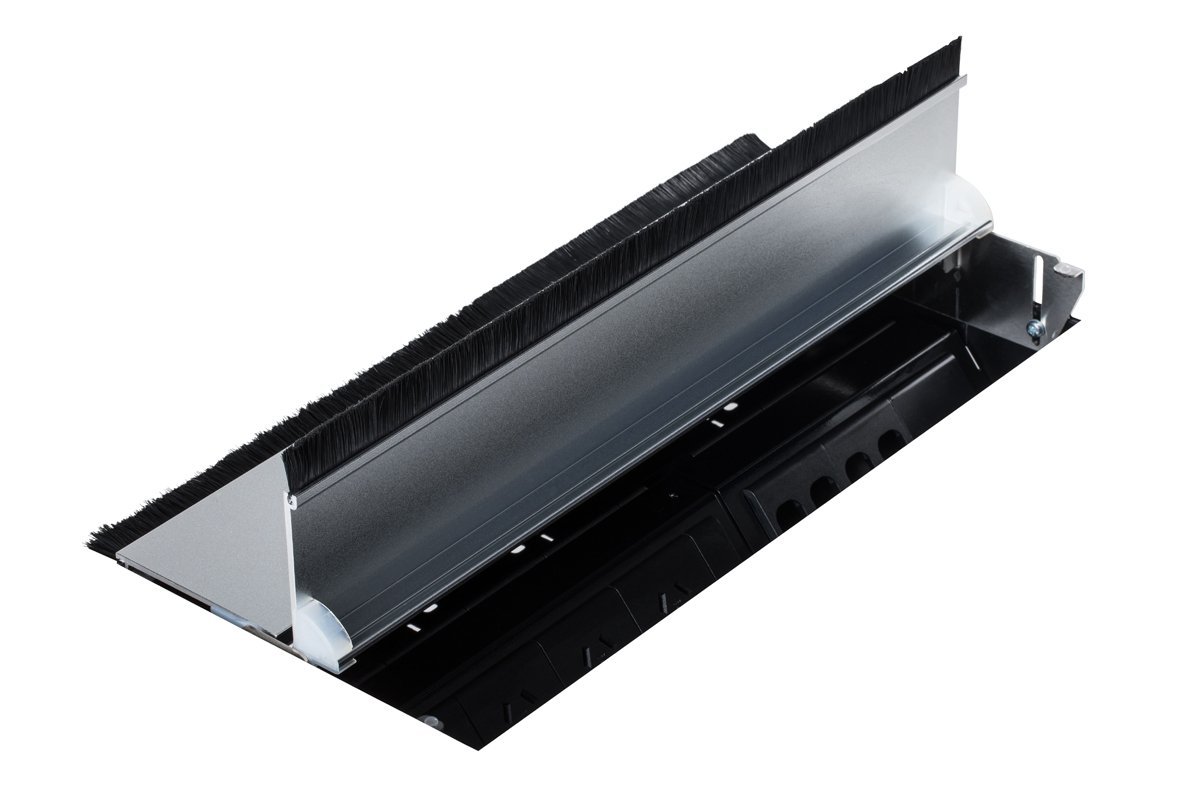 Premium CMS Executive Box In-Desk Power Module - 8 Power Outlets, 8 Data Ports, 2 AV Ports for Office & Home Workspace Organization