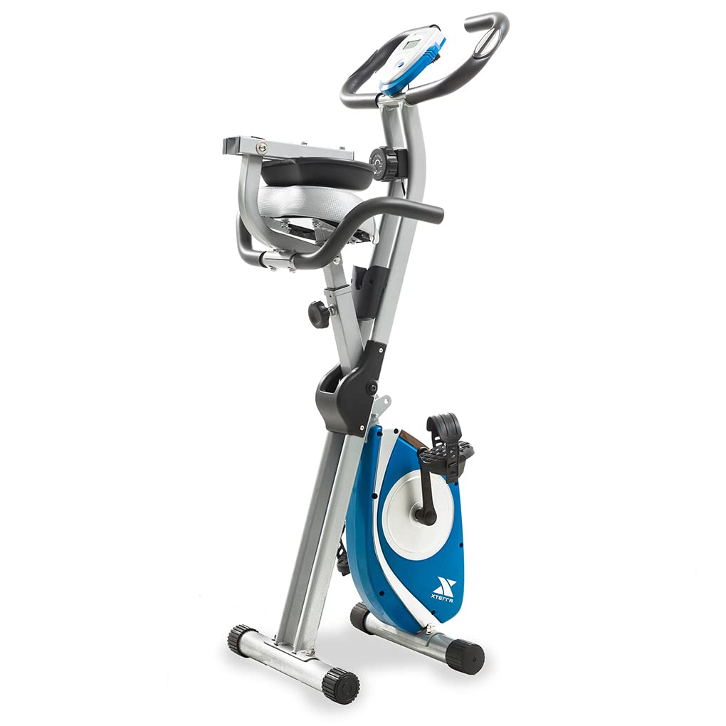 XTERRA Fitness Folding Exercise Bike for Home Gym - 225 LB Weight Capacity - Cardio Workout Equipment for Indoor Cycling & Full-Body Training