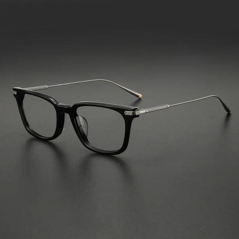 Aror Unisex Full Rim Square Titanium Acetate Eyeglasses 10164 - Lightweight & Durable Frame for Men & Women - Perfect for Reading, Work, and Everyday Fashion