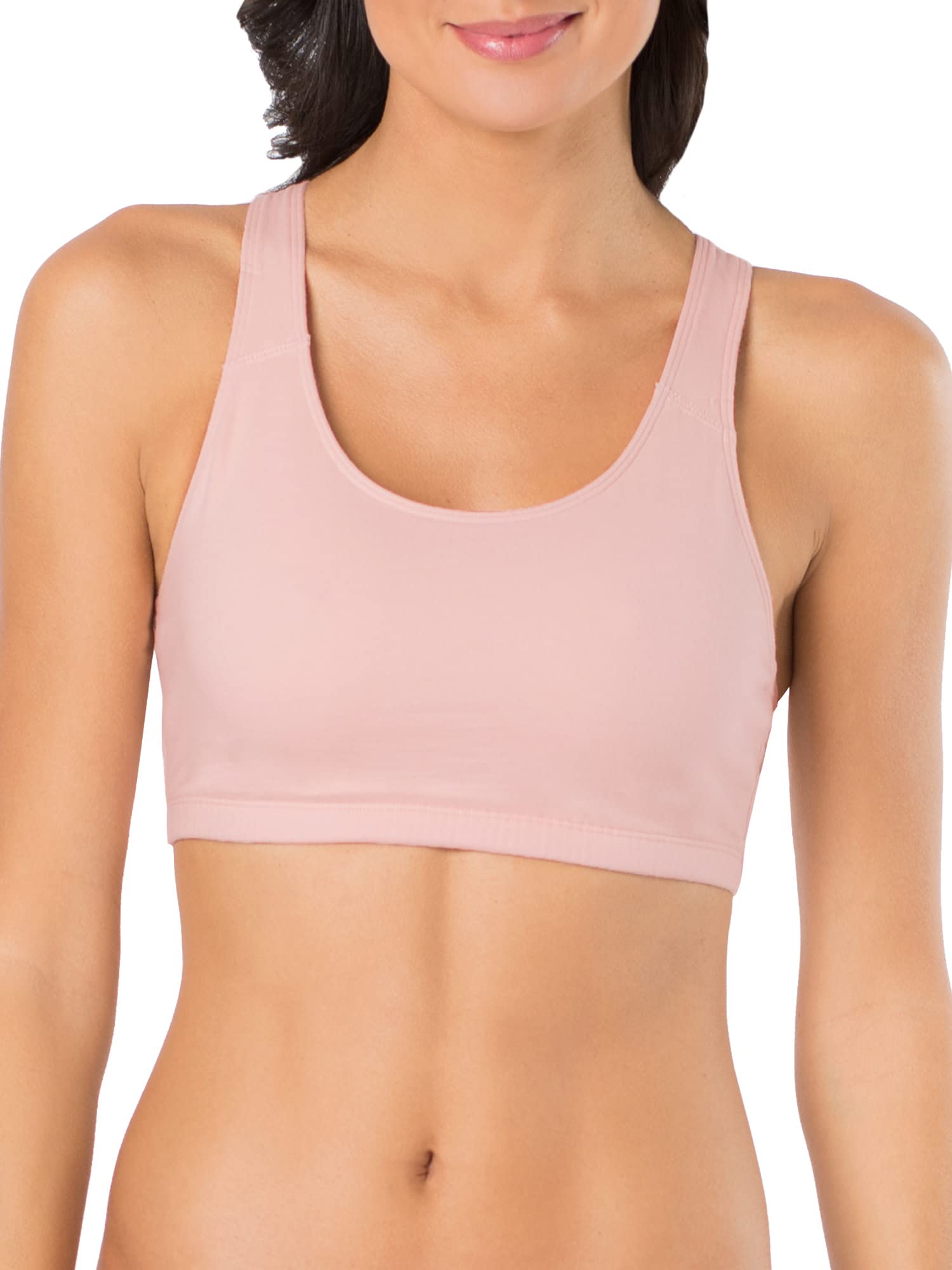 Fruit of the Loom Women's Built-Up Tank Style Sports Bra - Comfortable Workout & Yoga Support for Active Lifestyles