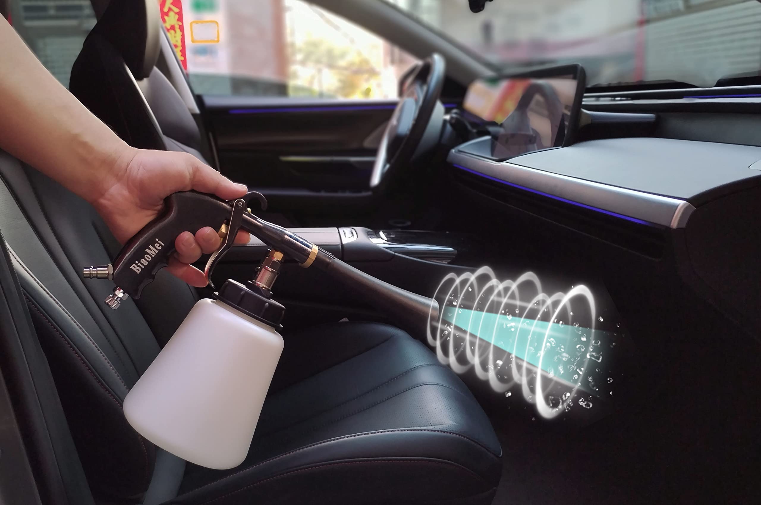 Z-020 High Pressure Car Wash Gun - Black Metal Tube Rotating Auto Detailing Cleaning Tool for Cars, Trucks & SUVs | Perfect for Home, Professional & Mobile Car Washing