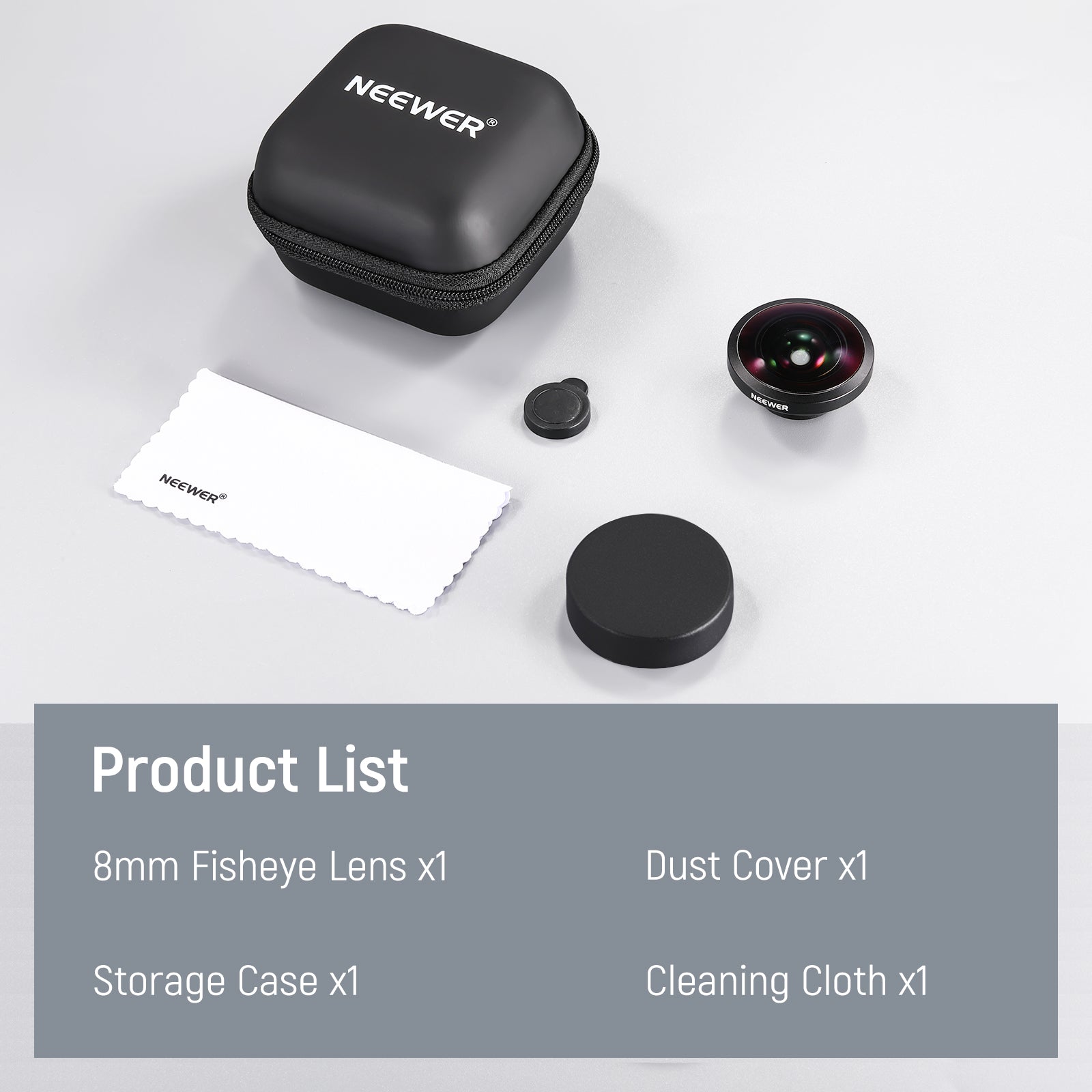 NEEWER LS 29 8mm HD Fisheye Lens for Smartphones with 17mm Thread - Perfect for Wide-Angle Photography, Vlogging & Travel Adventures